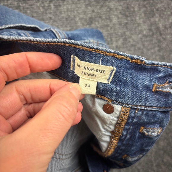 MADEWELL Women’s Denim 10” High-Rise Skinny Raw Hem size: 24 - Picture 9 of 10